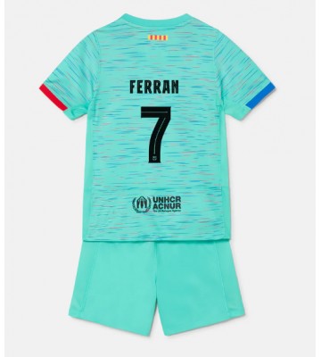 Barcelona Ferran Torres #7 Replica Third Stadium Kit for Kids 2023-24 Short Sleeve (+ pants)